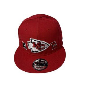 New Era Kansas City Chiefs NFL 9FIFTY Embroidered Hat and Brim Snapback Cap NWT